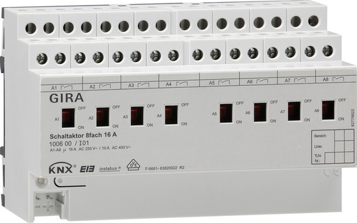 [E2JNQ] Système De Bus D'actionneurs De Commutation Gira KNX Sur Rail DIN - 100600