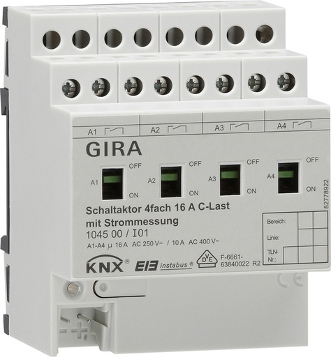 [E2JNS] Gira KNX DIN-Rail Switching Actuator Bus System - 104500