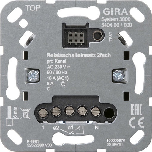 [E2KV9] Gira Systeem 3000 Elektronische Schakelaar (Compleet) - 540400