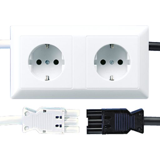 [E2MGE] Jung AS500 Wall Outlet Box (WCD Switchgear) - AS1522WS3-1WW