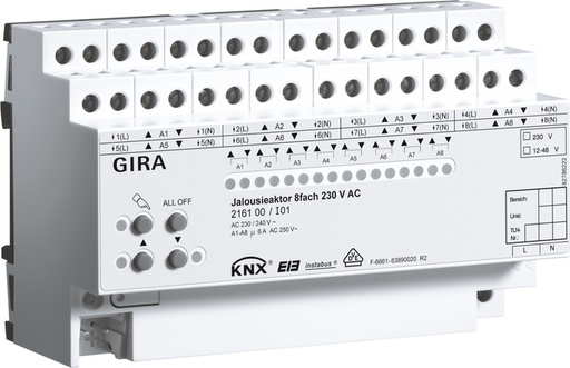 [E2MQ4] Sistema De Bus Para Actuadores De Persianas Gira KNX Con Carril DIN - 216100