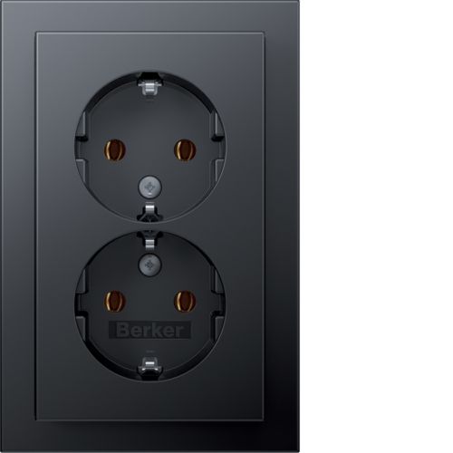 [E2N7M] Hager Berker Q.3 Wall Outlet (WCD Switchgear) (Prise européenne) - 47746096