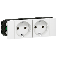 [E2QCZ] Legrand Mosaic Wall Outlet (WCD Switchgear) (European Socket) - 077202