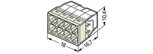 [E2QH9] Wago 2273 Conector De Cable - 2273-208 [50 Piezas]