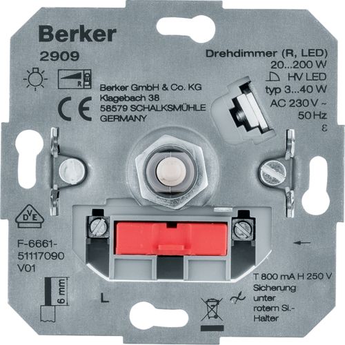 [E2QQK] Hager Berker Dimmer - 2909