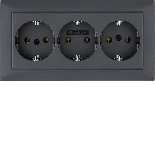 [E2RY7] Hager Berker S.1/B.3/B.7 Wall Outlet (WCD Switchgear) (European Socket) - 47661949