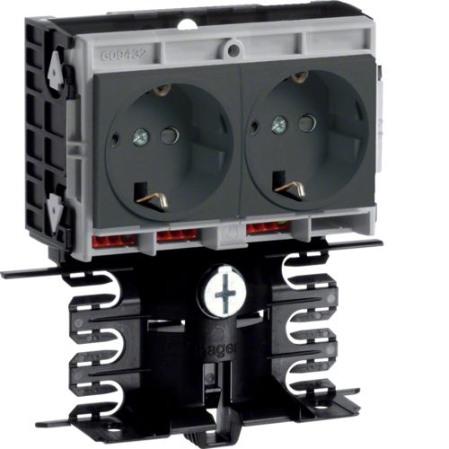[E2SG3] Hager Tehalit Surface Mount Box plinth Trunking (European Socket) - SL200809409011