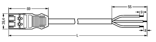 [E2TS5] Wago 774 Patch Cable Adjustable Building Installation - 771-9393/267-601