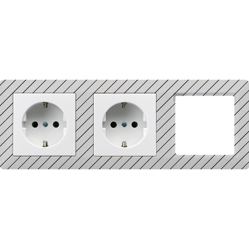 [E2U6M] Jung AS500 Wall Outlet Box (WCD Switchgear) (Prise européenne) - AS1520-2ELUXWW