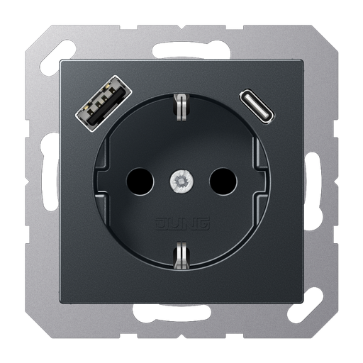 [E2VTW] Jung Wandcontactdoos (WCD schakelmateriaal) (Europese Stekkerdoos) - A1520-15CAANM