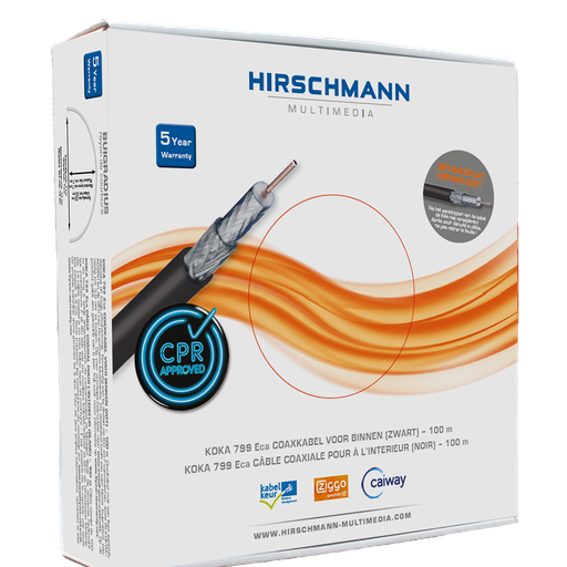 [E2XTP] Hirschmann Multimedia KOKA Coaxial Cable - 298799102 [100 Meters]