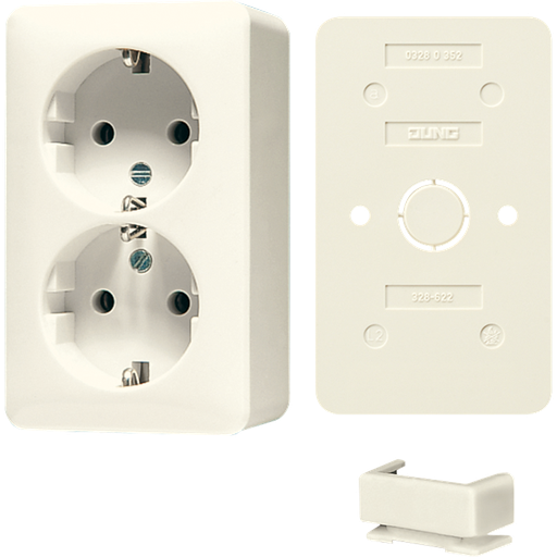 [E2YAH] Jung AP600 Wall Outlet Box (WCD Switchgear) (European Socket) - B6020A