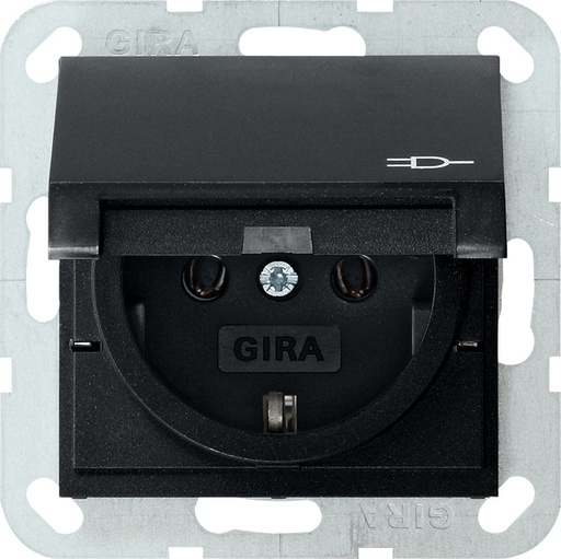 [E2YBM] Gira System 55 Wall Socket Outlet (WCD Switchgear) - 0454005