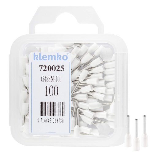 [E2YUR] Klemko Wire End Sleeve - 720025 [100 Pieces]