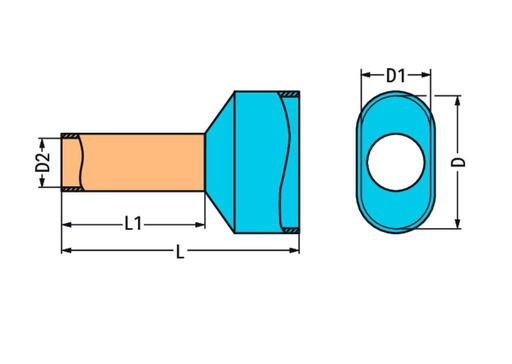 [E2ZDS] Wago Wire End Sleeve - 216-542 [500 Pièces]