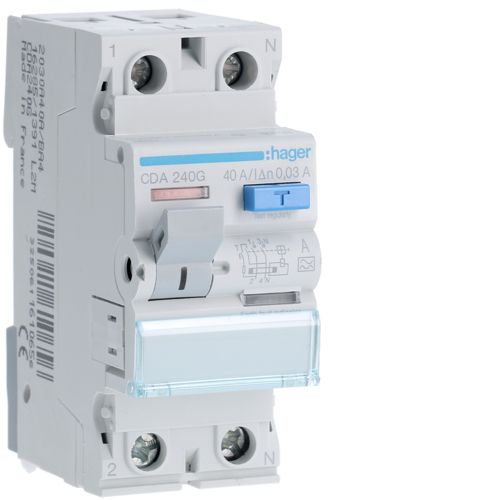 [E2ZMX] Hager Class A Ground Fault Circuit Interrupter - CDA240G