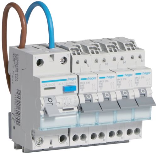 [E32BE] Hager VISION Flush-Mounting Unit With Circuit Breakers - VKS04COMBI