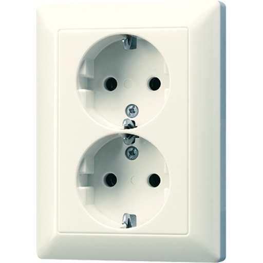 [E32SZ] Jung AS500 Wall Outlet Box (WCD Switchgear) (Prise européenne) - AS5022NU