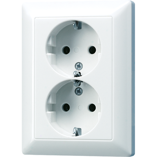 [E32T2] Jung AS500 Wall Outlet Box (WCD Switchgear) (European Socket) - AS5022NUWW