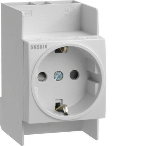 [E34TP] Componente Hager Para Toma De Pared Din-Rail Modular (Enchufe Europeo) - SNS016
