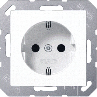 [E364R] Jung Wall Outlet Box (WCD Switchgear) (European Socket) - A1520NBFKIWW
