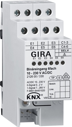[E36YX] Gira KNX DIN-Rail binary Input Bus System - 212600