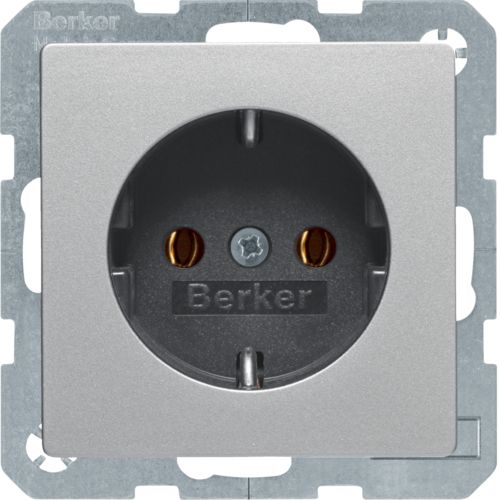 [E375Z] Hager Berker Q.1/Q.3 Wall Outlet (WCD Switchgear) (European Socket) - 47436084