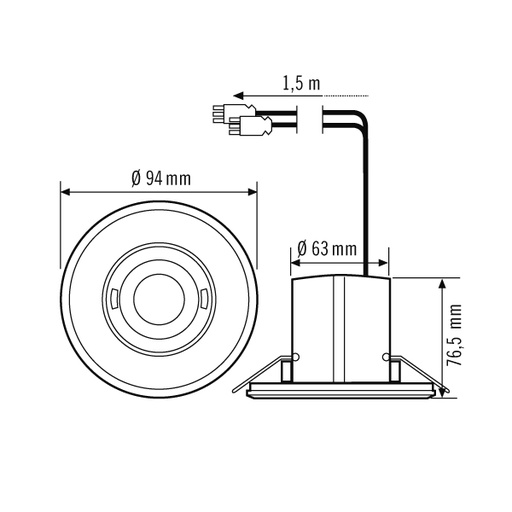 [E377C] ESYLUX Flat Motion Switch (Complete) - EP10427862