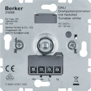 [E3B2R] Hager Berker Potentiometer For Light Control System - 2998