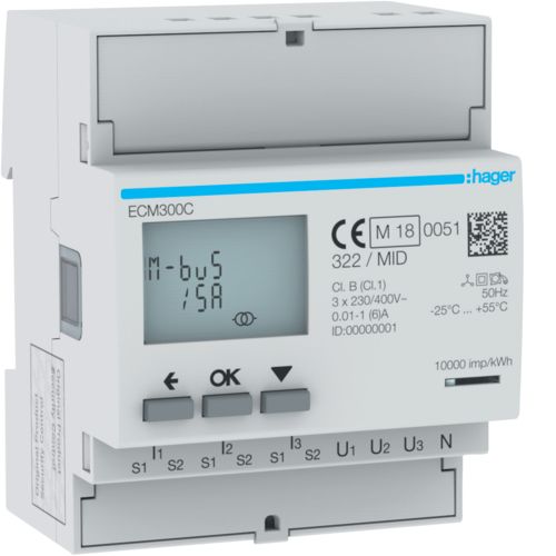 [T23K3] Hager Electricity Meter - ECM300C