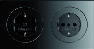 [E2SYW] Hager Berker R.1/R.3 Wall Socket Outlet (WCD Switchgear) (European Socket) - 47202045