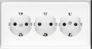 [E2T6B] Jung CD500 Wall Outlet Box (WCD Switchgear) (European Socket) - CD523WW