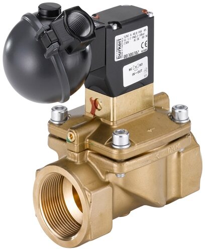 [355090] Válvula Solenoide G1/2'' NC Latón NBR 0.2-16bar/3-232psi 24VAC/DC Antigolpe De Ariete ATEX 5282 355090