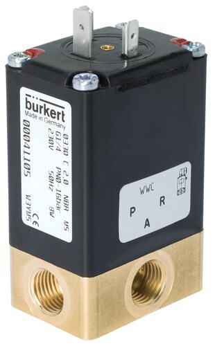 [151277] Electroválvula 3/2 vías G1/4'' NO Latón NBR 0-14bar/203psi 24VAC 0330 151277