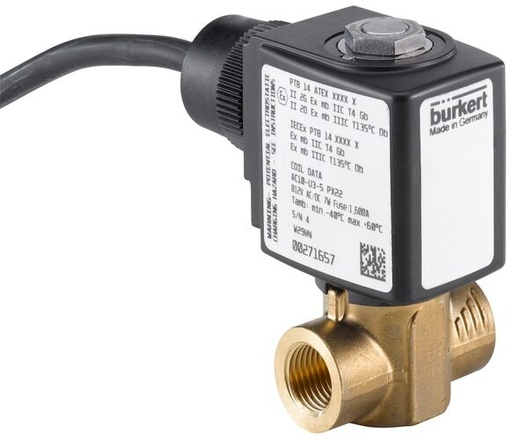 [20029615] Solenoid Valve G3/8'' NC Brass EPDM 0-16bar/232psi 230VAC/DC ATEX 6240 20029615