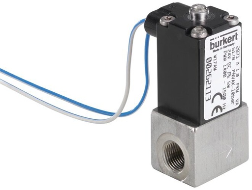 [384323] Electroválvula G1/8'' NC Acero inoxidable PCTFE -1-10bar/-15-145psi 24VDC 2871 384323