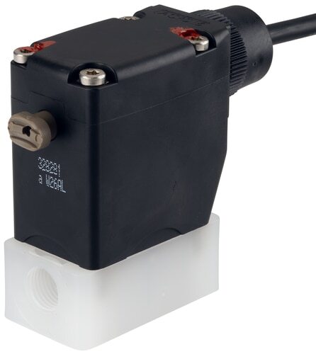 [20050768] Magneetventiel 3/2-weg G1/4'' mengen PVDF FKM 0-6bar/87psi 24VAC/DC ATEX 0330 20050768