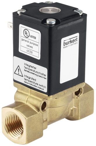 [20004235] Magnetventil NPT 1 1/2'' NC Messing EPDM 0-12bar/174psi 24VAC/DC Vakuum Wasserschlagschutz 0290 20004235
