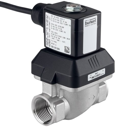 [20009798] Magnetventil NPT 3/8'' NC Edelstahl EPDM 0.5-10bar/7-145psi 110VAC/DC Wasserschlagschutz ATEX 6213 20009798