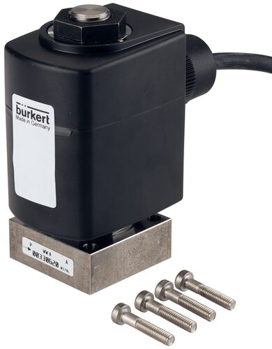 [381224] Electrovanne 40x40 mm Bride SFB NC Acier inoxydable FKM 0-16bar/232psi 24VDC Vide 6027 381224