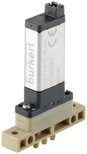 [382082] Electroválvula 3/2 Vías 2mm Pilar manguera Universal PEEK FFKM -1-5bar/-15-73psi 24VDC 6724 382082