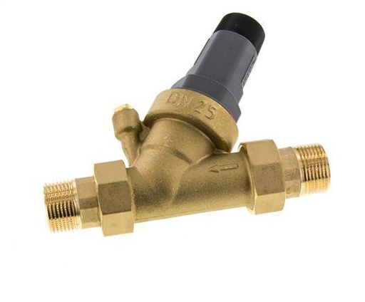 [M27DQ] Réducteur de pression d'eau laiton R1'' 88 l/min 1.5-6 bar/22-87psi Eau potable