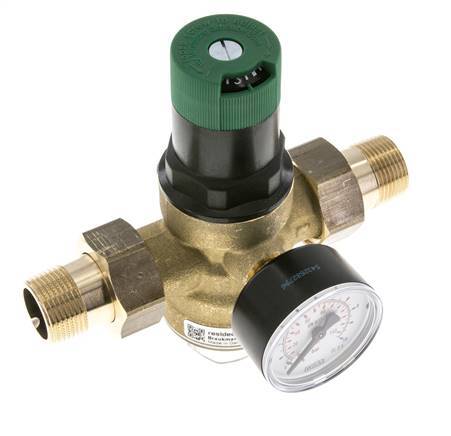 [M27DV] Filterdrukregelaar Messing R3/4'' 52 L/Min 1.5-6 Bar/22-87Psi Drinkwater