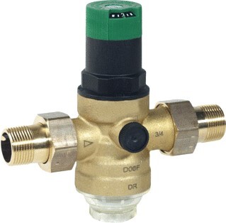 [M27ET] Filtre Réducteur de Pression Laiton R1 1/2'' 210 l/min 1.5-6 bar/22-87psi Eau Potable sans Manomètre