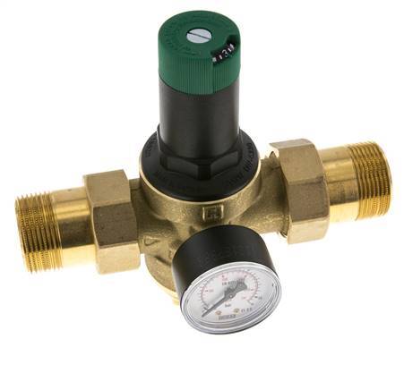[M27ED] Réducteur De Pression De Filtre Laiton R1 1/4'' 99 L/Min 1.5-6 Bar/22-87Psi Eau Potable