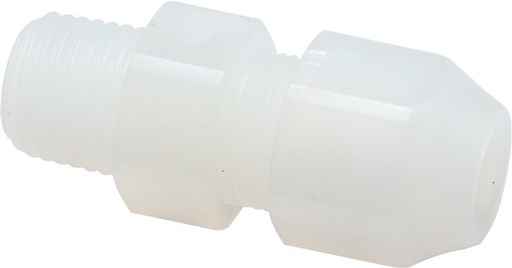 [F2VBA] 10x12mm & R1/2'' PVDF Raccord droit pour tuyau avec filetage mâle 10bar/145psi