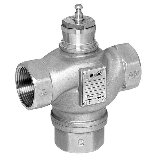 [V2VHX] Belimo 3-Way Globe Valve Rp3/4 Kvs6.3 Stainless Steel PTFE/FFKM PN25 H320S-K