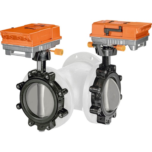 [V2VKC] Belimo Válvula Mariposa 3 Vías DN300/PN16 Lug 24VAC/DC Modulación GGG40 EPDM IP66/IP67 ISO 5211 BACnet/Modbus/MP-Bus D7300WL/BAC