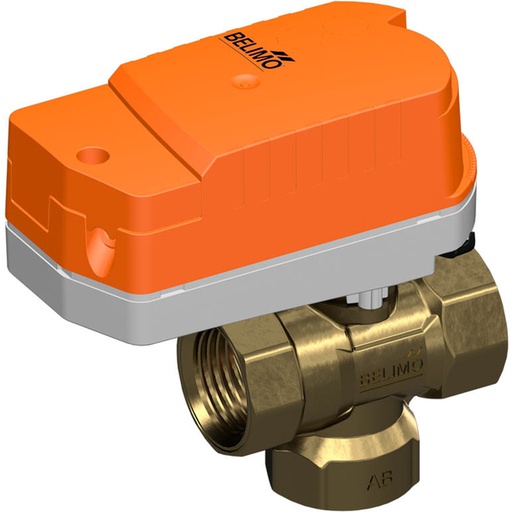 [V2WWC] Belimo Válvula De Bola De 3 Vías Rp1/2 Kvs2.5 24VAC/DC Prueba De Fallos 75s MP-Bus 1Nm IP40 Terminal C315Q-H/CQK24A-MPL-T