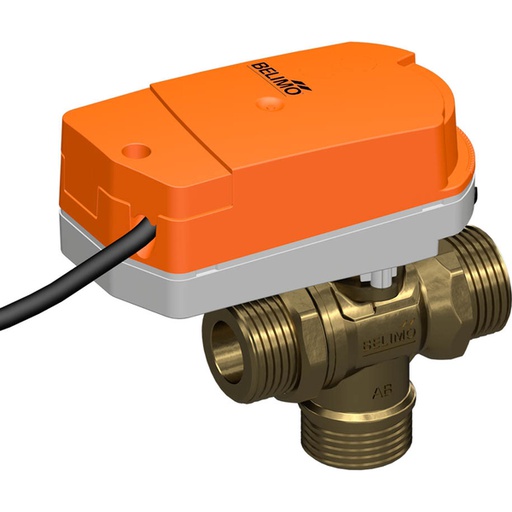 [V2X2P] Belimo 3-Way Ball Valve G3/4 Kvs3.6 24VAC/DC 75s BACnet/Modbus 1Nm IP40 C520Q-J/CQ24A-BAC